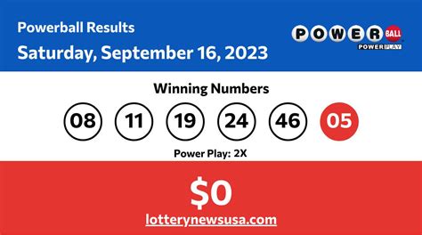 Winning Powerball numbers for Saturday, Sept 23, 2023. Lottery .